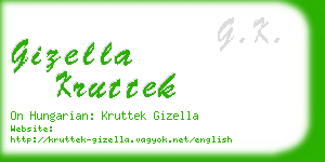 gizella kruttek business card